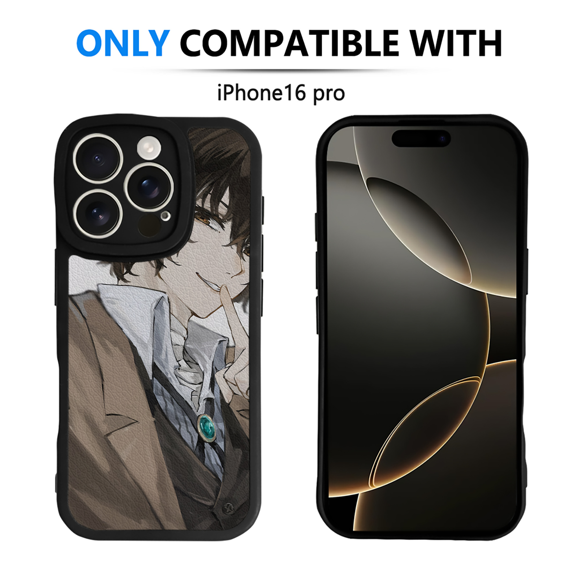 （画像用） 文豪ストレイドッグス Bungo Stray Dogs 【iPhone 16シリーズ対応】シリコンスマホケース（レザー調） 材質：シリコン